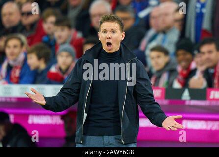 Football Munich - Leipzig, Munich 09 Février 2020. Julian NAGELSMANN, RB Leipzig chef d'équipe, entraîneur, FC BAYERN MUNICH - RB LEIPZIG - DFL RÈGLEMENT INTERDIT TOUTE UTILISATION DE PHOTOGRAPHIES comme SÉQUENCES D'IMAGES et/ou QUASI-VIDÉO - 1.German Soccer League , Munich, 09 février 2020. Saison 2019/2020, jour du match 21, FCB, München © Peter Schatz / Alay Live News Banque D'Images