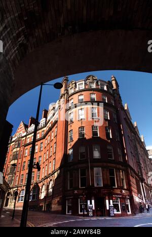 Milburn House vu par Dean Street Viaduct, Newcastle-upon-Tyne Banque D'Images