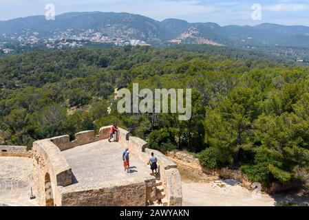 Majorque, Espagne - 8 mai 2019 : vue sur l'île de Majorque depuis le château de Bellver Banque D'Images