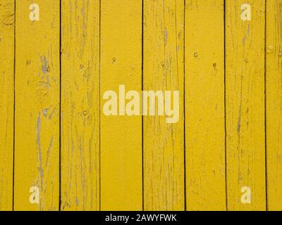 Fond texturé en bois peint jaune. Mur de bois abstrait. L'espace de copie, template vide pour le texte Banque D'Images