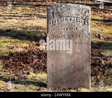 Pierre tombale pour Stephen Ranger dans East Hampton, NY Banque D'Images