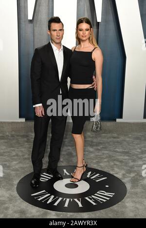 09 Février 2020 - Los Angeles, Californie - Behati Prinsloo, Adam Levine. Fête des Oscars 2020 À la suite des 92ème Academy Awards qui ont eu lieu au Wallis Annenberg Center for the Performing Arts. (Image de crédit : © Birdie Thompson/AdMedia via ZUMA Wire) Banque D'Images