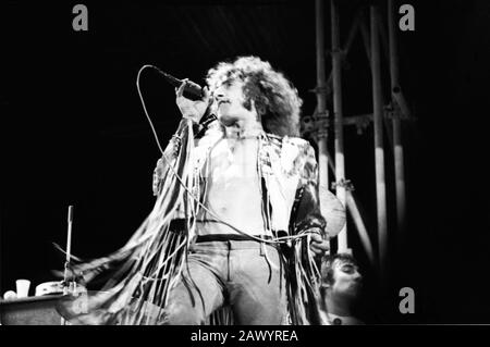 L'Oms au célèbre festival Isle of Wight en 1970, on estime qu'entre 600 et 700 000 personnes y ont assisté. Samedi 29 Août 1970 Banque D'Images