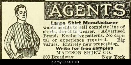 The American Legion Weekly [Volume 4, N°27 (7 Juillet 1922)] . Le fabricant de grandes chemises veut des atrents à Bell ligne complète des ofshirts, directement à l'utilisateur. Publicité. Motifs exclusifs. Aucun capi.tal ou expérience requise. Bigvalues. Entièrement nouvelle proposition.Ecrire gratuitement samplesMADISON SHIRT CO.503 Broadway New York Banque D'Images