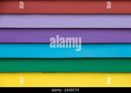 panneaux météo arc-en-ciel multicolores gros plan texture Banque D'Images