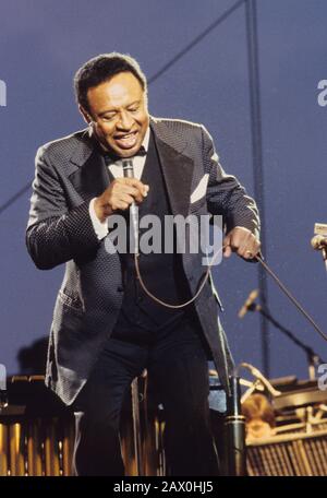 Lionel Hampton, Knebworth Jazz Festival, Knebworth, Herts, Juillet 1982. Banque D'Images