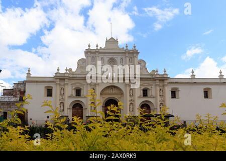 cathédrale principale d'antigua guatemala Banque D'Images