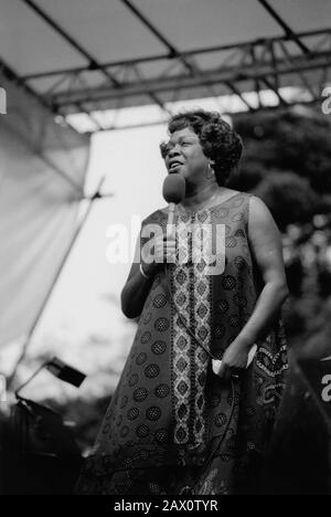 Sarah Vaughan, Knebworth, Capital Radio Jazz Festival, 1981. Banque D'Images