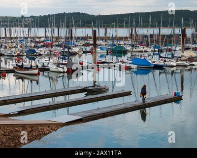 Brombachsee, Marina Ramsberg, Franken, Bayern, Deutschland | Brombachsee, Marina Ramsberg, Franconie, Bavière, Allemagne Banque D'Images
