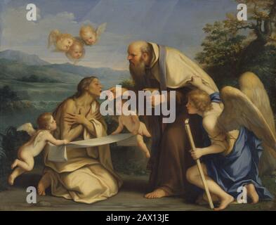 La Dernière Communion De Saint Marie D'Egypte, 1680. Banque D'Images