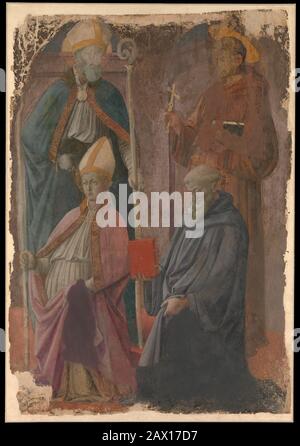 Saints Augustine et François, évêque Saint, et Saint Benoît. Banque D'Images