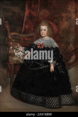 Mar&#xed;A Teresa (1638-1683), Infanta d'Espagne, CA. 1645. Isabel de Borbon, représentée par Mazo lorsqu'elle avait sept ans. Banque D'Images