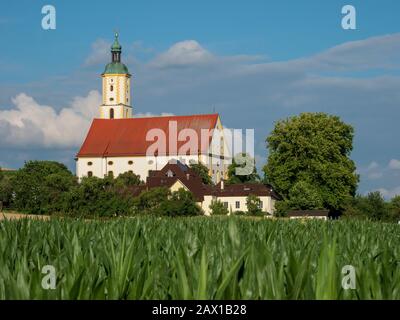 Wallfahrtskirche Maria Brünnlein, Wemding, Nördlinger Ries, Franken, Bayern, Deutschland | Église De Pèlerinage Maria Brünnlein, Wemding, Noerdlinger Rie Banque D'Images