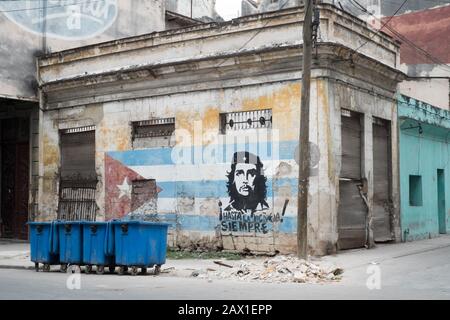 Che Guevara Graffiti, La Vieille Havane, Cuba Banque D'Images