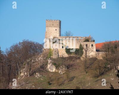 Burgruine Randeck, Essing An Der Altmühl, Altmühltal, Bayern, Deutschland | Château Ruine Randeck, Essing, Altmühl Valley, Bavière, Allemagne Banque D'Images