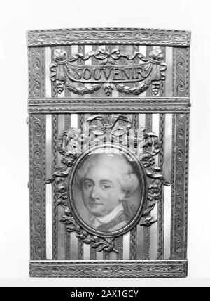 Souvenir avec portrait de Stanislaus II, roi de Pologne, CA. 1770-80. Banque D'Images