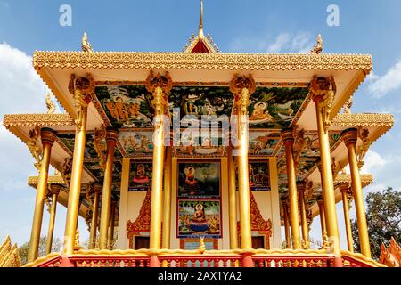 Temple Wat Ek Phnom, Battambang, Cambodge. Banque D'Images