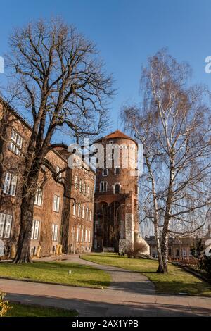 Tour Sandomierska (Baszta Sandomierska) Sur Le Château Royal De Wawel À Cracovie, Pologne Banque D'Images