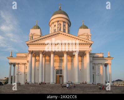 Helsinki, Finlande - 26 juillet 2019 : la cathédrale d'Helsinki est la cathédrale évangélique finlandaise du diocèse d'Helsinki, située sur le Squar du Sénat Banque D'Images