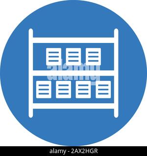 Icône D'Étagères bien organisée et entièrement modifiable, vecteur de stockage, icône de vecteur de vente en gros pour le stock vectoriel et de nombreuses autres fins. Illustration de Vecteur