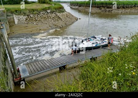 Caranten Normandie France ; rassemblement pour la course de tous les ports yacht Banque D'Images