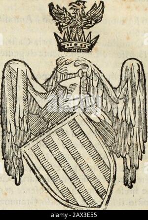 Dell'armi, overo insegne dei nobili, ove sono i discorsi d'alcune famiglie, così srente, come vive del regno di Napoli : 4 et ultima impressione nella quale si suppliscono quelle famiglie poste nella prima, erano dall'istesso autore levate état . DEL* JSI D E L V 1 W S E G N E DELLA FAMIGLIA D ARAGONA:. Banque D'Images