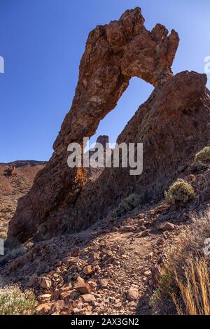 La formation de la chaussure de Cinderella, le parc national de Teide, Tenerife, îles Canaries Banque D'Images