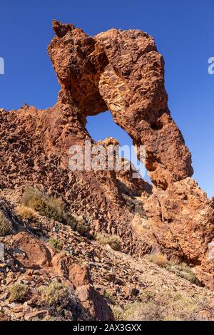 La formation de la chaussure de Cinderella, le parc national de Teide, Tenerife, îles Canaries Banque D'Images