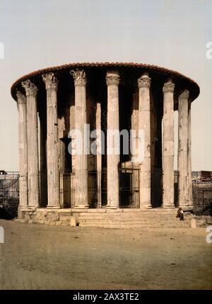 1895 ca. , ROMA, ITALIE : LE TEMPIO DI VESTA . Photocrom print colors édité par Detroit Publishing Co. - CHIESA - ROME - LAZIO - ITALIA - FOTO STORICHE - HISTORY - GEOGRAFIA - GEOGRAPHY ARCHITETTURA - ARCHITECTURE - rudere romano - ARCHEOLOGIA - ARCHÉOLOGIE --- Archivio GBB Banque D'Images