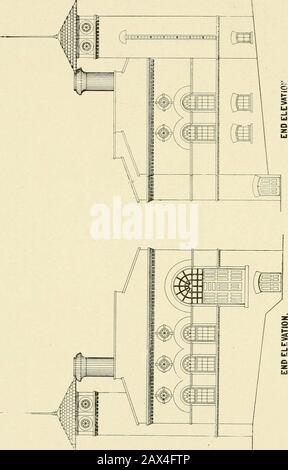 Informations utiles pour les fabricants de coton . P o c.ao c 5.S &lt;u U) 4 J 13 J^ cj (U « ^ °3 2 tu O ! O ^n (-^ À O rt g• r; P cfi &lt;U rt*- !- M . À r- &lt;u rt C o rn S O ^ bo À I Atlanta, GA, STUART W. CRAMER, Charlotte, N. C. Highland Park Mill no 3, Suite. Highland Park Power House, Suite. Les coupes ci-dessus représentent les deux élévations d'extrémité qui montrent l'entrée de la chaufferie et du sous-sol de la chaufferie, avec des niveaux assues : plancher de la salle de moteur, 104.00 Sous-Sol de la salle de moteur, 90.00 Chambre de chaudière, 98.50 Sous-Sol de la salle de chaudière, 87.50 Maison de pompe, 90.00 1262 Atlanta, GA, STUART W, CRAM Banque D'Images