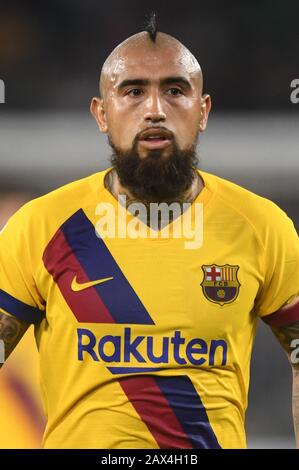 SÉVILLE, 09-02-2020. Ligue Espagnole De La Division Primera. LaLiga. Estadio Benito Villamarin. Arturo Vidal (FC Barcelona) pendant le jeu Real Betis - FC Barcelona. Banque D'Images