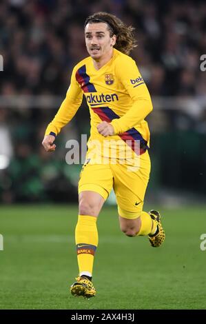 SÉVILLE, 09-02-2020. Ligue Espagnole De La Division Primera. LaLiga. Estadio Benito Villamarin. Antoine Griezmann (FC Barcelona) pendant le jeu Real Betis - FC Barcelona. Banque D'Images