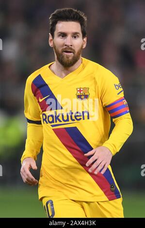 SÉVILLE, 09-02-2020. Ligue Espagnole De La Division Primera. LaLiga. Estadio Benito Villamarin. Lionel Messi (FC Barcelona) pendant le jeu Real Betis - FC Barcelona. Banque D'Images