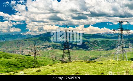 Paysage du Caucase au col de Vorotan en Arménie Banque D'Images