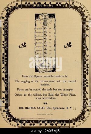 La revue de commerce de la roue et du vélo . dans le tirage de cette classe de tubes, ont Broughtit à un état élevé de perfection, et en position d'intéresser presque tous ceux qui ont l'utilisation pour ce matériel. Theyhare a ajouté une bonne partie de ma-chinery perfectionnée au cours de l'année, et sont en mesure de rendre plus bon service que jamais. Ils ont aresuppling leur tube de cadre de jauge conique, cutto telles que les longueurs commandées, donc savingle générateur de cycle non seulement le coût de la réin-forçage, mais le gaspillage incident à la chasse de pur de longueurs aléatoires. Ils vont alsocontinuer la fabrication de leur structure renforcée FO Banque D'Images