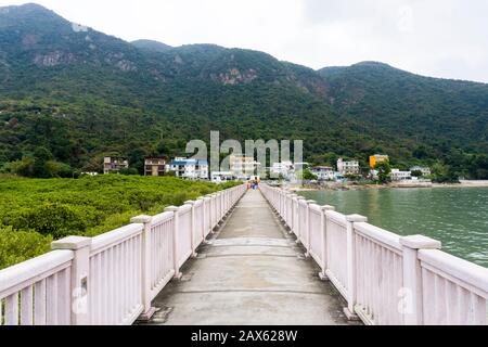 Hong Kong - 1 Janvier 2020 : Tai O Promenade À Tai O, Île De Lantau, Niveau Des Yeux Banque D'Images