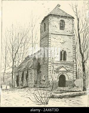 L'histoire de l'Eglise épiscopale américaine, 1587-1883 . rocession de près de deux siècles. ST. ÉGLISE DE LUKES, PAROISSE DE NEWPORT, COMTÉ DE L'ÎLE DE WIGHT. Un autre point de la circonférence du cercle dont James-ville était le centre était Afarrossgueake, épelé dans de nombreux variousways.^ Smith l'a découvert le 2 décembre!l, OIG. Il était représenté équipement de Burgess de 1G 29 à 1()34, quand il a été fait un comté.Le nom a été changé à l'île de Wight en 1()37. La plupart des enregistrements d'oreille de ses paroisses ont été détruits lors de l'invasion de Tarletons, et le 1 Smitli le sortait WaiToskarae et Waito-Stith, Wan-osqt Banque D'Images