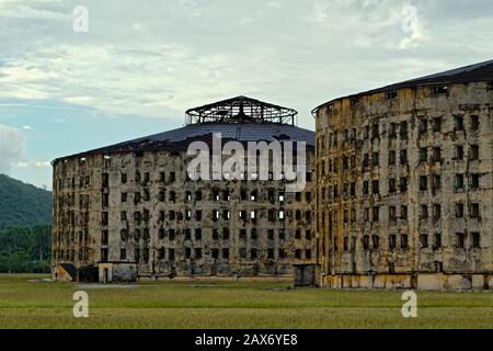 Ancien bâtiment de la prison Presidio Modelo sur l'île de la Jeunesse, Cuba Banque D'Images