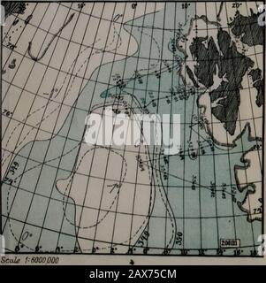 La mer à l'ouest de Spitsbergen; les observations océanographiques de l'expédition de Spitsbergen d'Isachsen en 1910 . T,d-3hh. SKR I M:N. Bonjour 131, H.in. Echelle V 6000.000 Banque D'Images