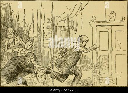 L'histoire de l'oncle Daniel de 'Tom' Anderson et de vingt grandes batailles . ing son homme; que Thomlinson andCarey avait quitté pour l'Europe sur le 0ème de L'Api*il. Henry a quitté cette nuit-là pour Washington avec cette infor-mation pour le président et ses secrétaires. Son voyage, cependant, a été pour le mérite, comme ce soir-là, l'assassin a fait leur travail en partie. Wilkes l'a fait, et M. Lincoln, le plus noble de tous les hommes, est tombé par la balle de son meurtrier.Page a essayé sa main, mais n'a pas terminé sa tâche. Dur-Ham a échoué entièrement d'une cause quelconque. Henry est arrivé à Washington le soir suivant, quand 410 ONCLE DANIELS HISTOIRE. Il sa Banque D'Images