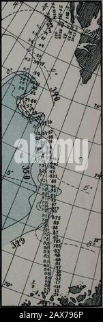 La mer à l'ouest de Spitsbergen; les observations océanographiques de l'expédition de Spitsbergen d'Isachsen en 1910 . 22 Au 23 Juin 1910 0 Au 9 1910 Noks* Vid.- Selsk Sk Banque D'Images