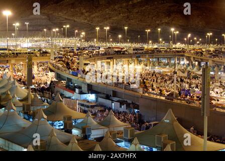 MENA, la ville des tentes blanches, située près de Makkah à hajj Days. Banque D'Images