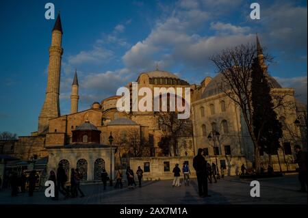 Hagiasofya, est une grande beauté architecturale et un monument important tant pour les empires byzantin que ottomans. Istanbul, Turquie. Banque D'Images