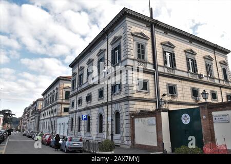 HÔPITAL MILITAIRE DE CELIO OÙ LES ITALIENS DE CHINE TOUCHÉS PAR LE VIRUS CROWN SONT EN QUARANTAINE Banque D'Images