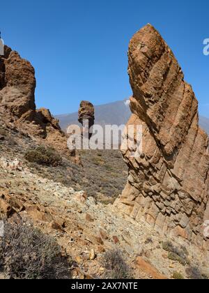 La Roque Cinchado Dans Le Parc National De Teide Tenerife Îles Canaries Espagne Banque D'Images