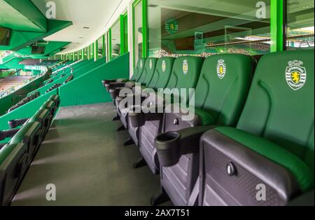 Espace VIP à l'arène Jose Alvalade Banque D'Images