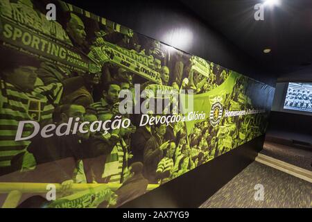 Visite du musée FC Sporting à l'arène Jose Alvalade Banque D'Images