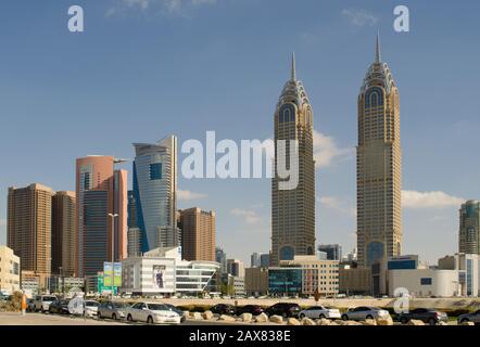 Al Kazim Towers À Dubaï, Émirats Arabes Unis. Banque D'Images