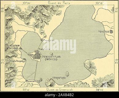 Nouvelle géographie universitaire : la terre et les hommes . CPER-T-oii dapf&s l& te-A&gt;t& des lc*Selze&gt; Géogr-aplcie^ l/nùoeT*sellesc£ cPciutrej docicmerus. Echelle de 1:1*50.000 grave, par Enhardi FR- ô- 20 KJ. TOLUCA, LERMA, MEXIQUE. 185 cité distincte de Tenochtitlan la guerrière, fut égaliement annexion à laMexico nouvelle : elle se trouvait sur lemplacement occupant de nos espar jourle quartier du nord. Mai si Mexique une reété construite au rêve acquis que Tenochtitlan elTlatelolco, cependant laaspect en un compliment changé et ses ancienshabitants ne pourraillant la reconnaître, car elle épi Banque D'Images