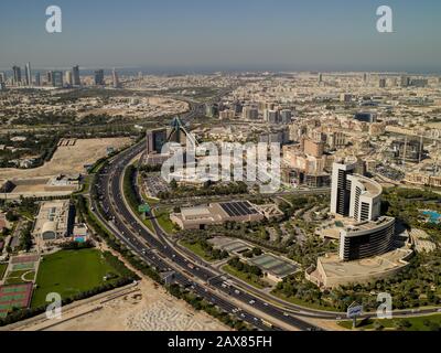 Wafi & Grand Hyatt Hotel, Dubaï, Émirats Arabes Unis. Banque D'Images